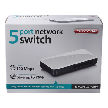 CMPSC-LN118 Netwerk schakelaar 10/100 mbit 5 poorten Verpakking foto